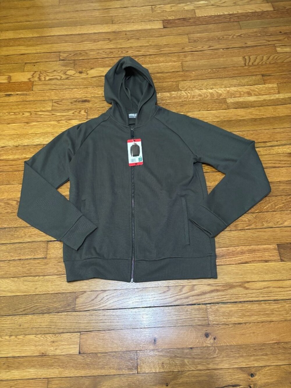 32 Degrees Heat Mens Full Zip Hoodie Sweatshirt Size Medium Green NEW NWT